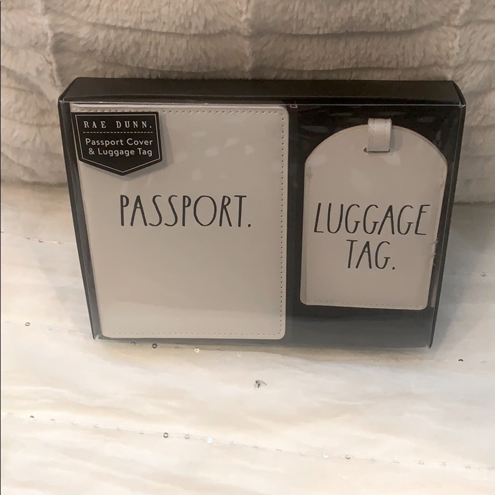 NWT Rae Dunn Passport Cover & Luggage Tag